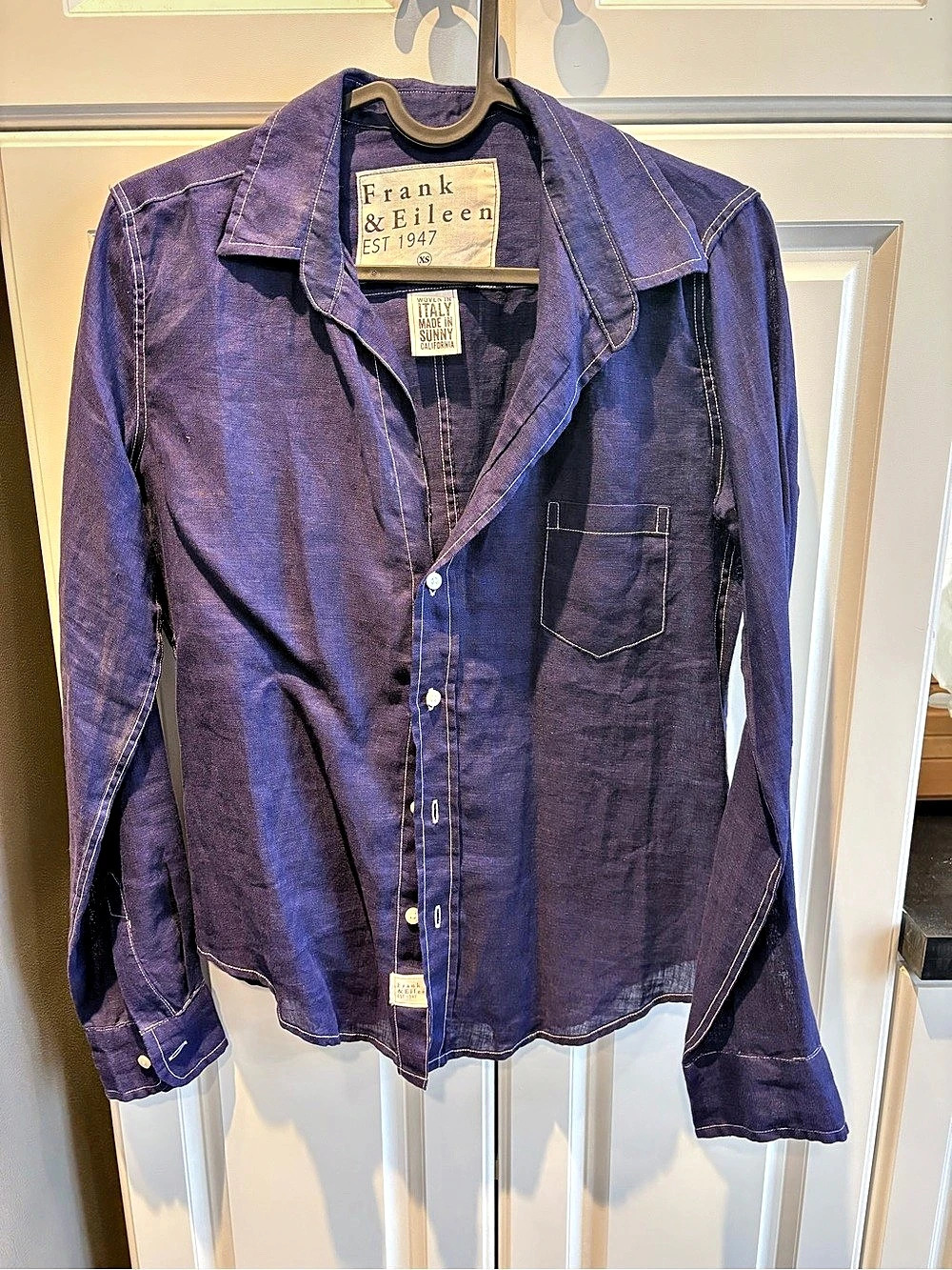 Frank & Eileen Barry Button Up Shirt 100% Linen